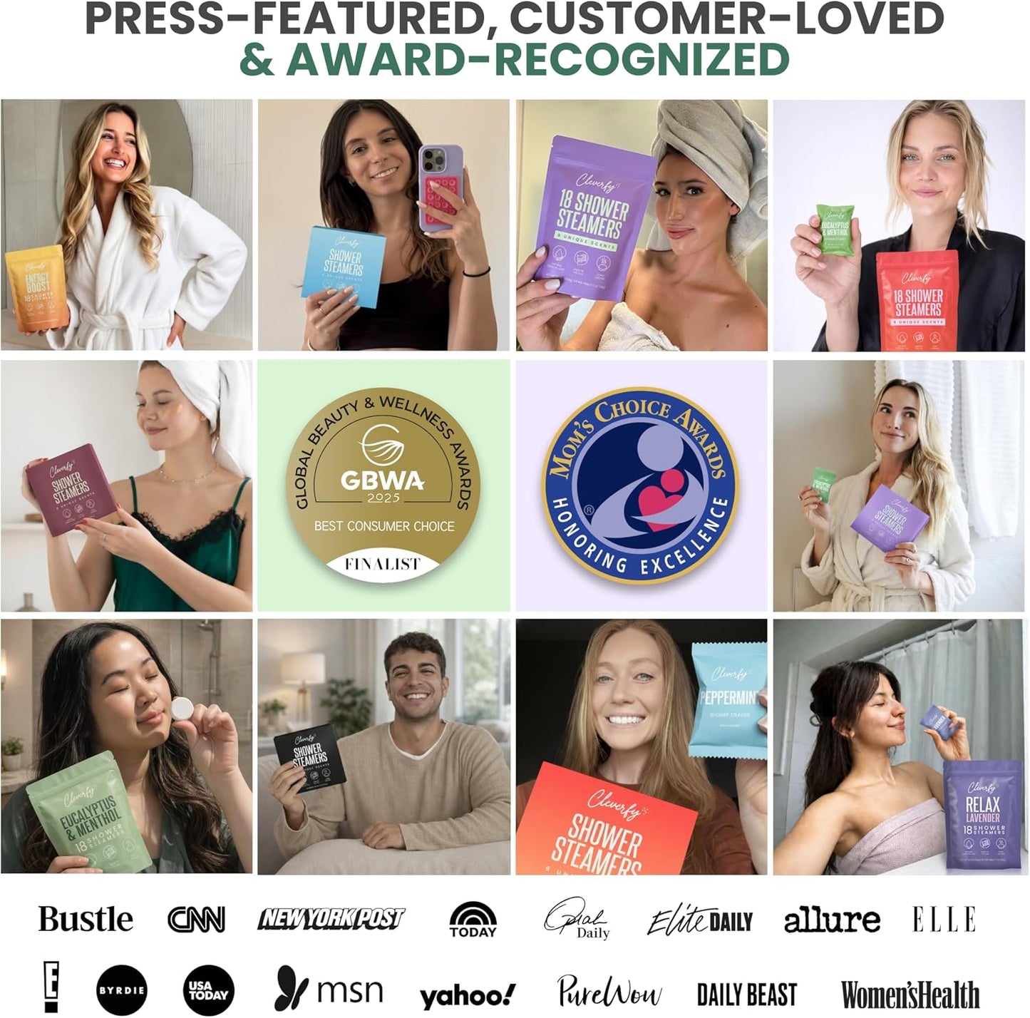 Cleverfy Shower Steamers Aromatherapy - Birthday Gifts for Women, Mom, Wife, Grandma, Her, Best Friend, Daughter, Sister, Teens & Girlfriend - 6 Tablets
