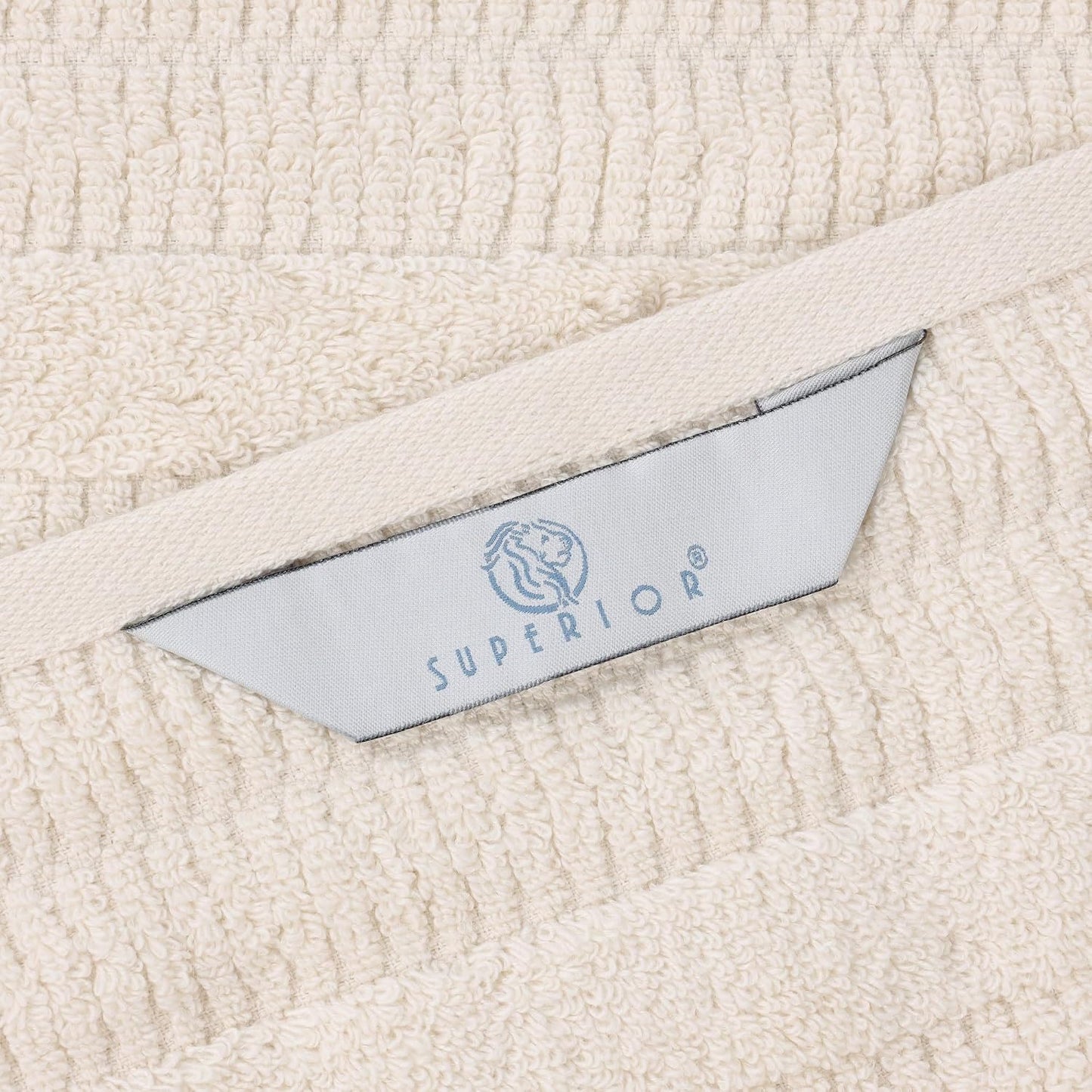 Superior Luxurious Classic Cotton Blend Towels, 12 Piece Set for Bathroom, Shower, Spa, Hotel, Super Soft, Quick Dry, Ultra Soft Mika Towels, 4 Bath, 4 Hand & 4 Washcloth, Ivory