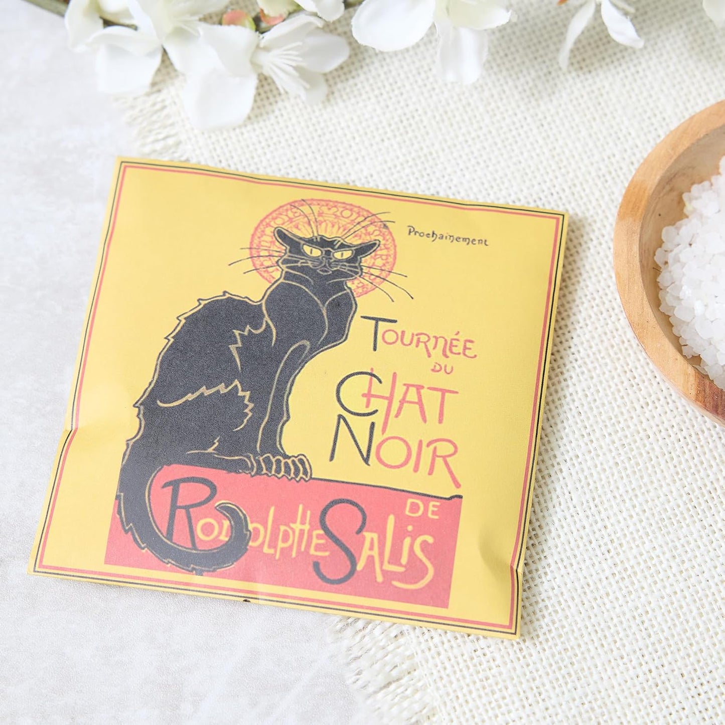 Le Blanc French Air Freshener Sachet Set, Eliminate Odors - Drawers, Closets, Linens, Luggage and Gifts, Chat Noir/Rose