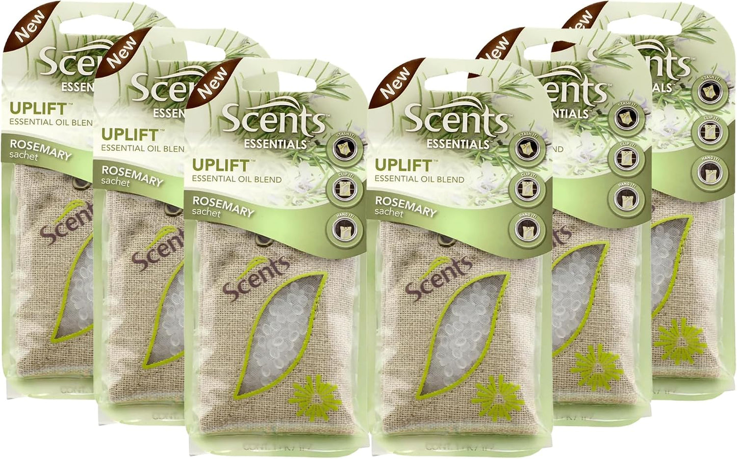 Scents Automotive Essentials Sachet Air Freshener: Breathe; 6 count