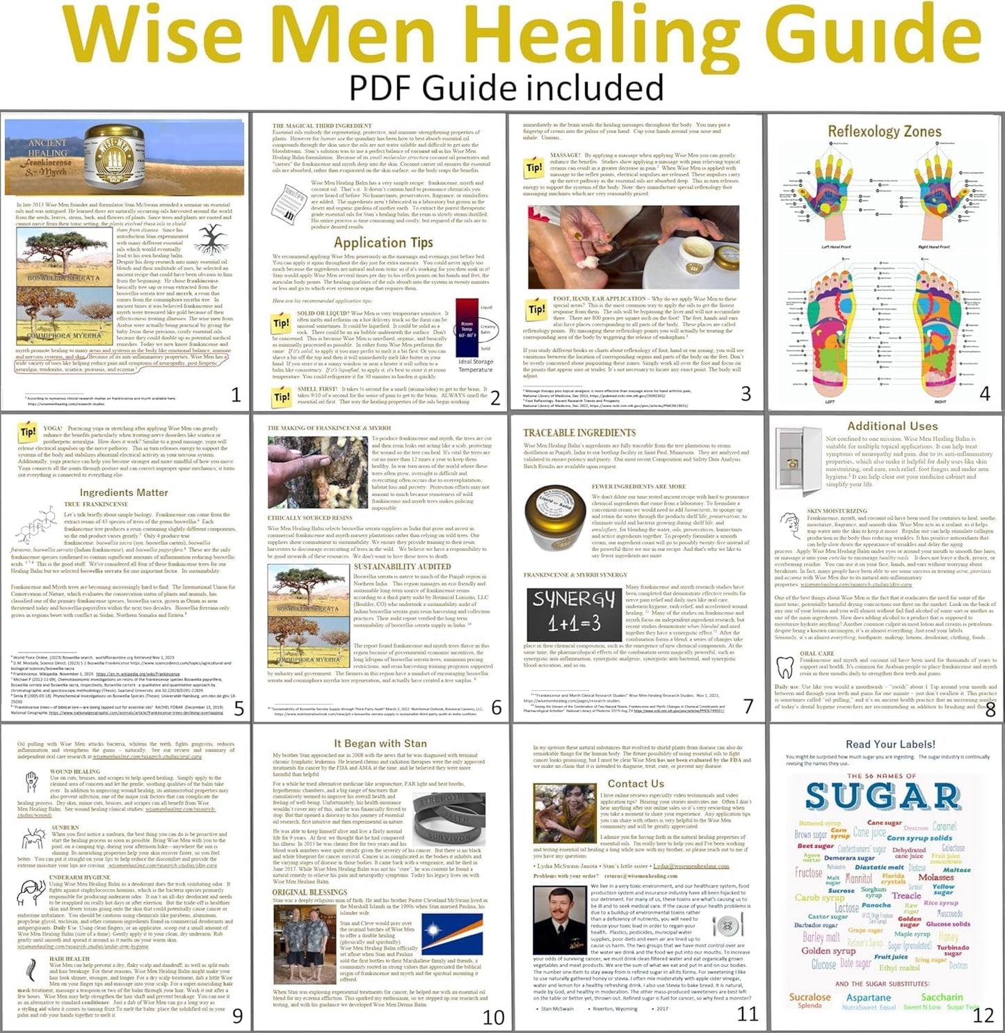 Wise Men Healing Balm with Myrrh and Frankincense Essential Oils for Soothing Nerve Relief Massage
