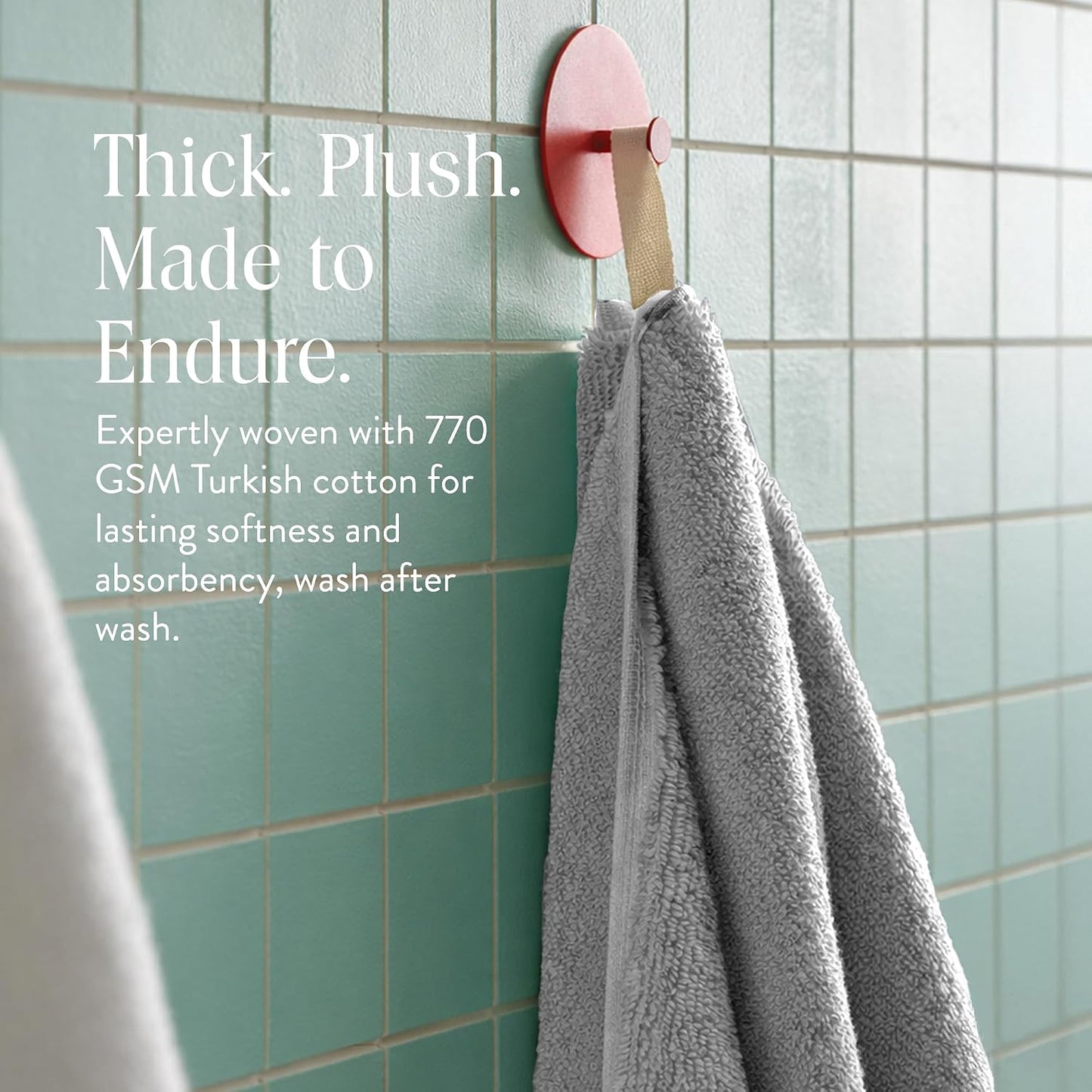 Brooklinen Super-Plush 100% Turkish Cotton Bath Towels - Set of 4-770 GSM, Highly Absorbent, Machine Washable, Perfect Bath Towel Set for Home & Bathroom (30" x 58", Pewter Grey)