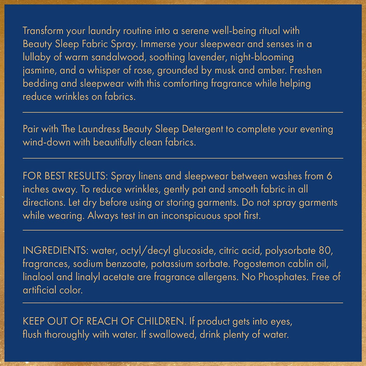 The Laundress Beauty Sleep Linen Spray for Bedding & Pillow Mist, 8 oz