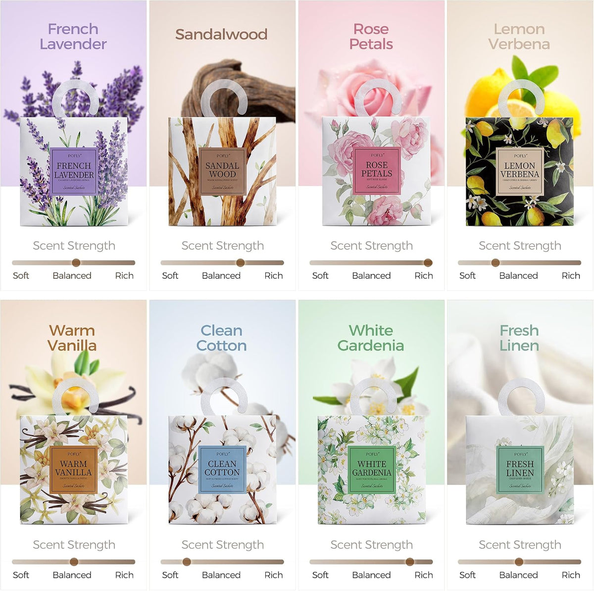 12 Pack Lemon Scented Sachets, Air Freshener for Home & Small Spaces