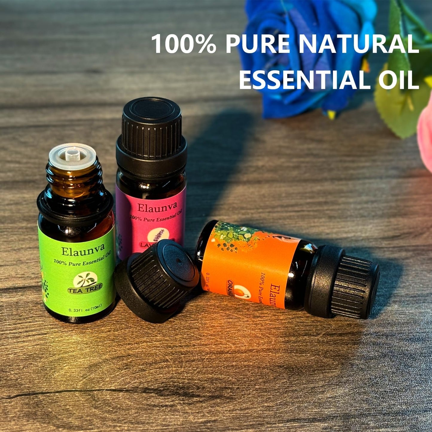 Essential Oils Aromatherapy Set - 6 Oils for Diffusers, Home Care, Candle Making Scents, Fragrance, Humidifiers,Tree Eucalyptus Lavender Orange Peppermint Lemon Gifts (6 * 10mL)
