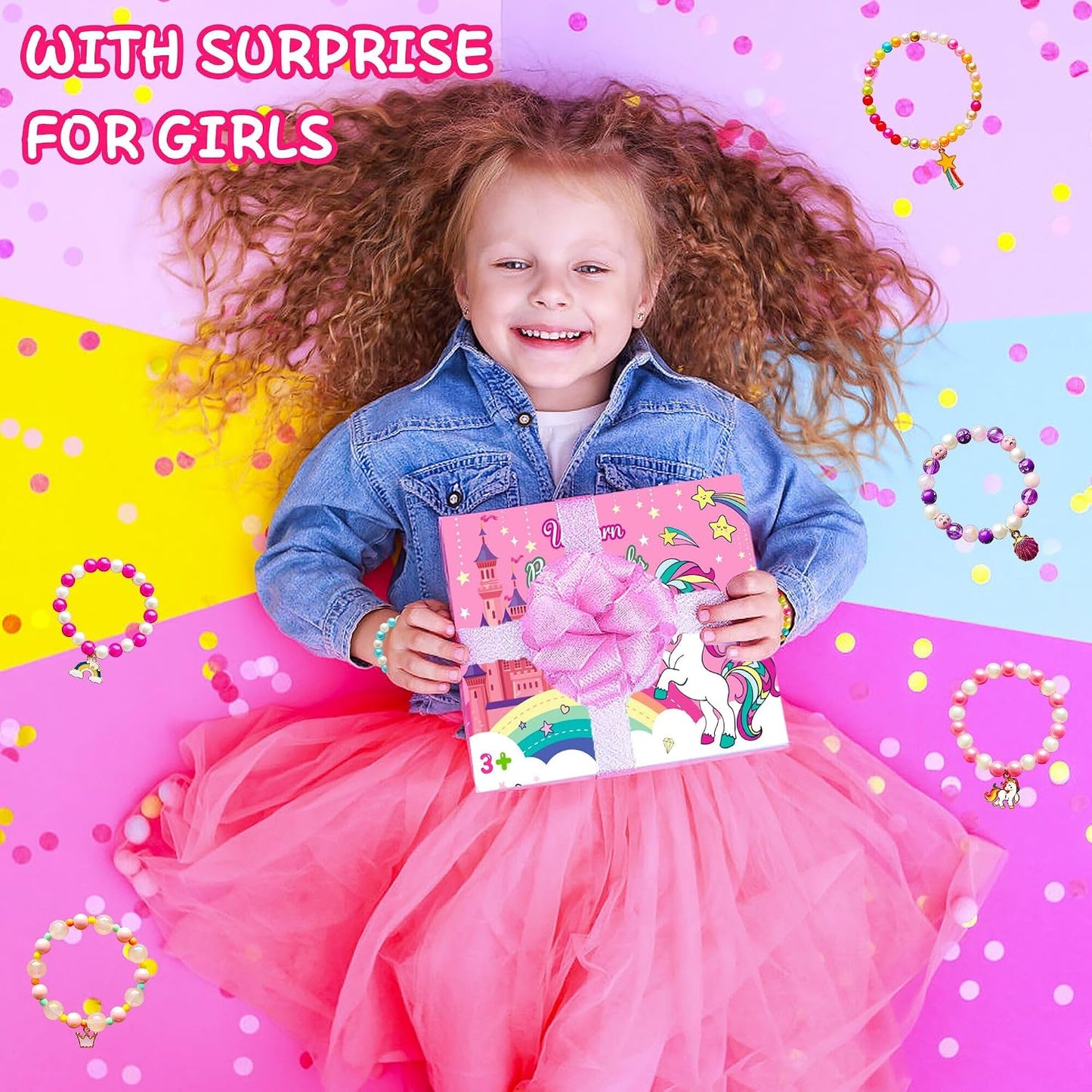 Unicorn Bath Bombs with Surprise Toys Inside for Kids Girls 3 4 5 6 7 8 Years Old Birthday Gift for Girls Bath Bombs with Surprise Jewelry Inside for Kids Toddler Girl Birthday Christmas Easter Gifts