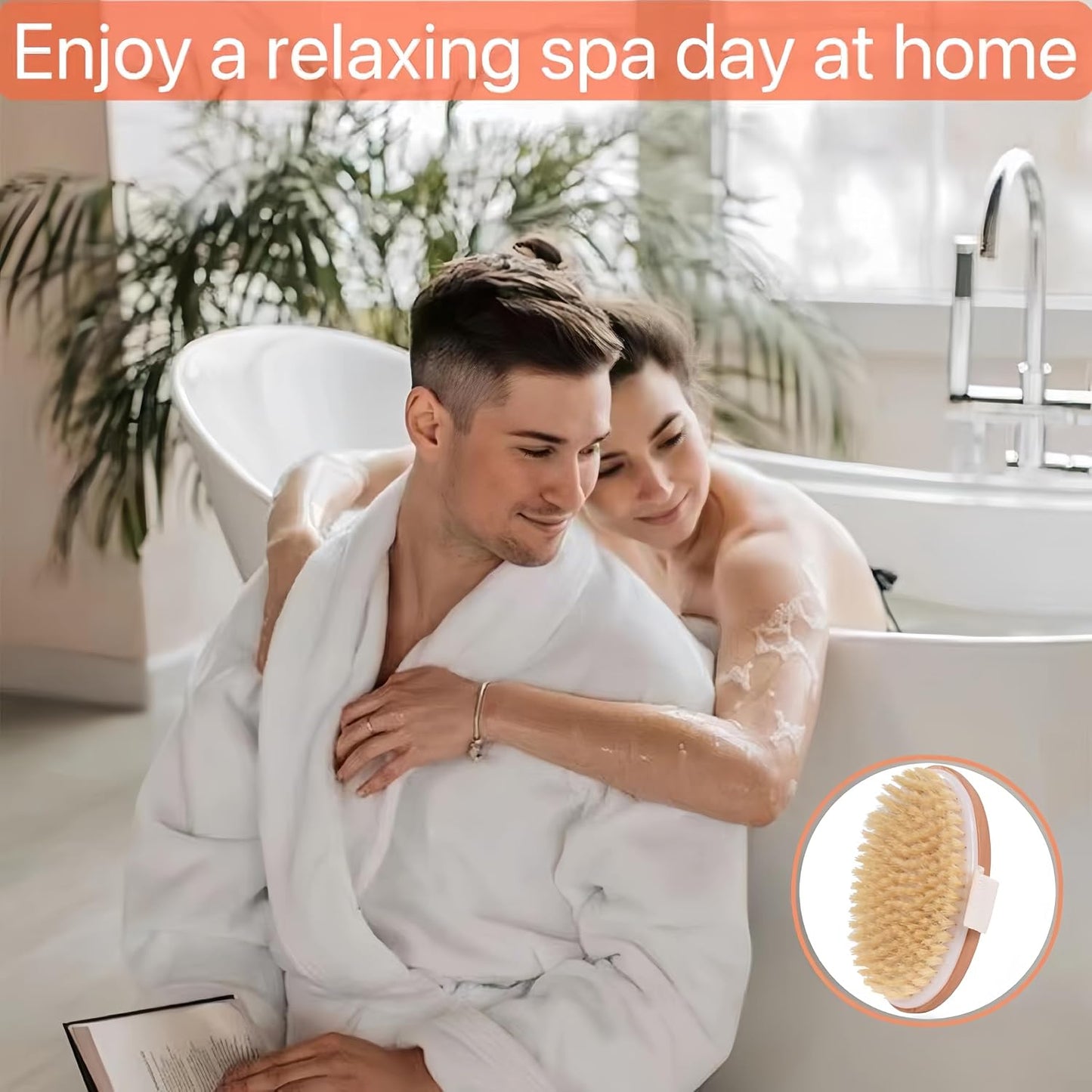 2 Pcs Dry Brushing Body Brush,Natural Bristle Exfoliating Body Scrubbers for Dead Skin,Cellulite,Lymphatic Drainage and Improve Blood Circulation