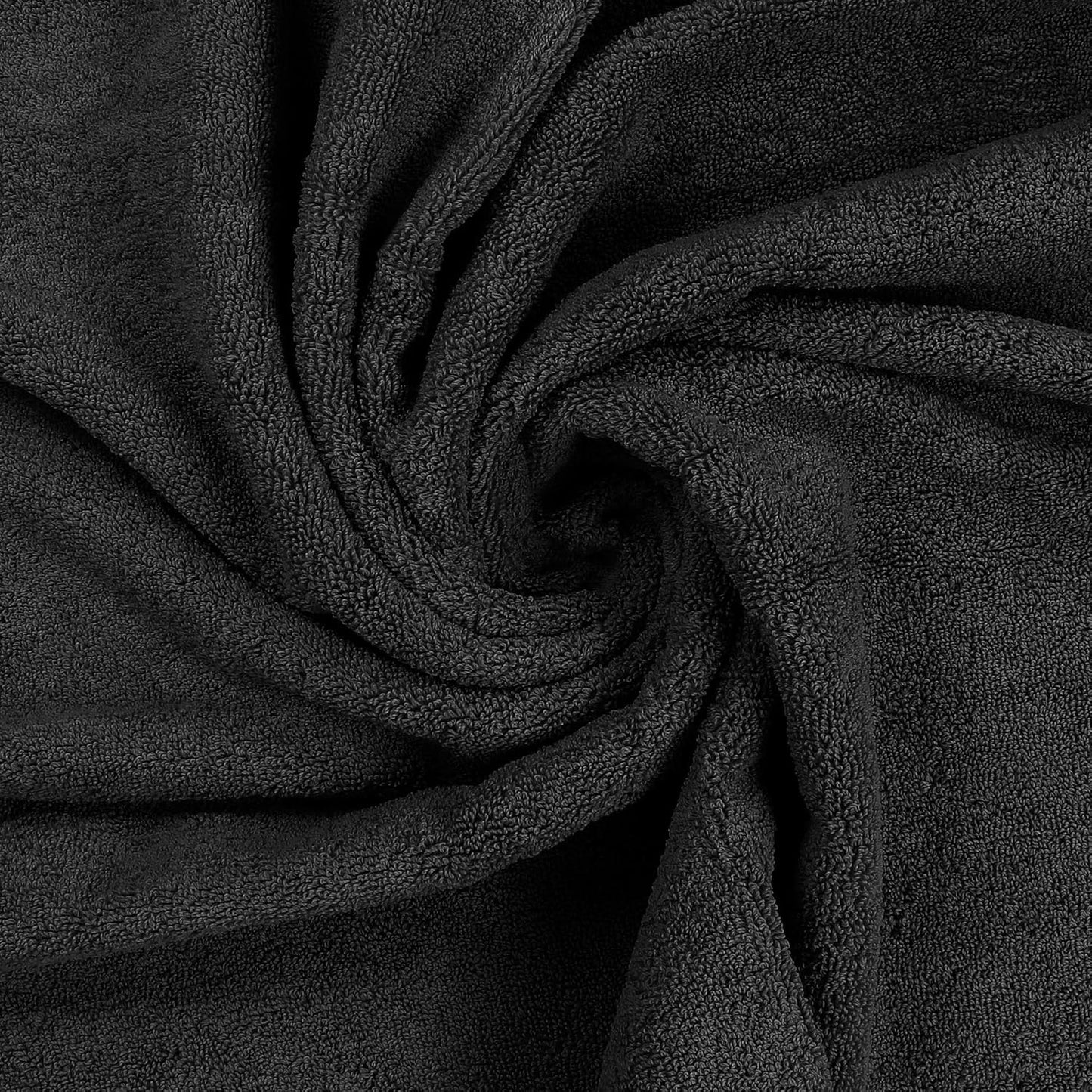 Utopia Towels 8 Piece Luxury Towel Set – Majestic Plush, Super Absorbent & Quicker-to-Dry, Thick 100% Ring Spun Cotton Towels for Bathroom, Spa & Hotel – 2 Bath, 2 Hand, 4 Washcloths, Black