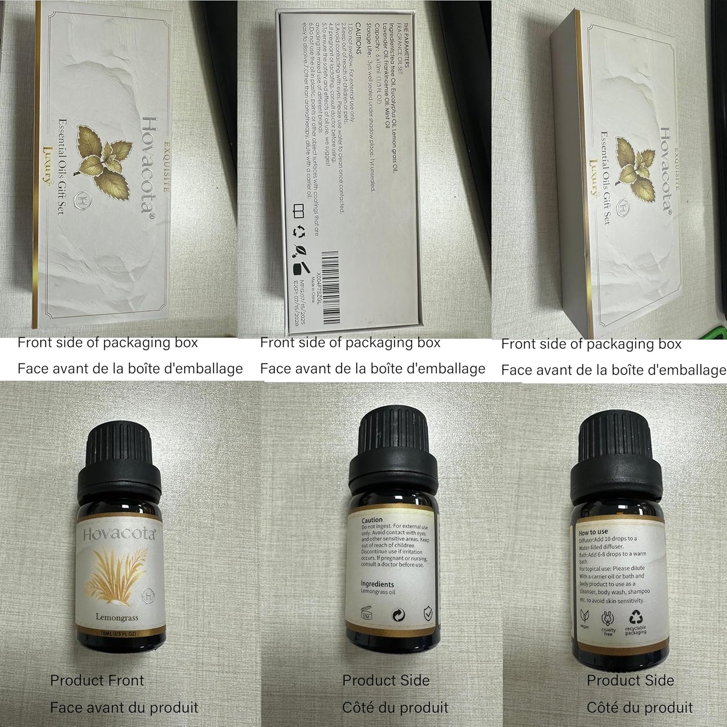 Essential Oil Set, Premium Fragrance Oils for Diffuser & Aromatherapy, Candle, Soap Making, Humidifiers, Scents Blends Included Frankincense,Lavender,Eucalyptus, Lemongrass,Peppermint,Tea Tree, 6x10ML