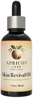 Richardson Nutritional Center Luxe Skin Revival Organic Apricot Kernel Oil Cold Pressed 100% Pure and Natural for Skin