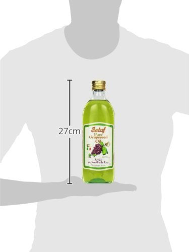Sadaf Grapeseed Oil - Grape seed Oil for cooking - Healthy cooking oil - High Smoking Point - Cast Iron Seasoning, Skincare, Haircare, and make essential oils - Product of Italy. 33.8 Fl oz (1 L)