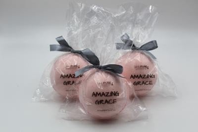 SpaPure AMAZING GRACE Bath Bomb - 3 XL Fizzies, Handmade in the USA with Natural Ingredients, Organic, Shea and Cocoa Butter, Great for Dry Skin, Individually Hand Wrapped (Amazing Grace type (FBA)