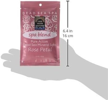One With Nature Rose One with Nature Dead Sea Spa Blend Rose Petal Bath Salts, 1.13 Pound