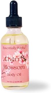 Cherry Blossom Body OIl - Long Lasting Moisture with Apricot Kernel, Camellia Seed, Avocado and Rice Bran Oil, Cherry Blossom Scented Hydrating Oil For Soft and Glowing Skin, 2 oz
