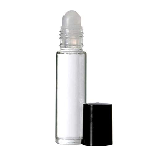 Clear Glass 10ml. Roll on Perfume Bottle. Perfect for Essential Oils Aromatherapy, Perfume, and Cologne. Plastic Roller Color or Clear Based on Availability. Pipettes Included (144 Bottles, Clear)