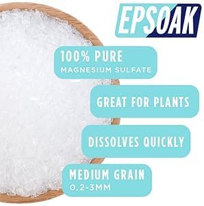 Epsoak Epsom Salt 5 lb. Magnesium Sulfate USP. Resealable Epsom Salt Bag Unscented, Made in The USA, Cruelty-Free Certified
