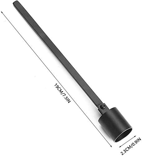 Candle Snuffer Black Elegant Candle Extinguisher Stainless Steel Candle Stopper Candle Accessory with Long Handle for Safe Extinguishing of Candle Wick Flame, 4 Colors
