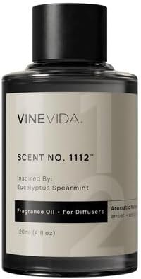 VINEVIDA [4 Fl Oz] Scent NO. 1112 Fragrance Oil for Cold Air Diffusers, Aromatic Notes of Amber Citrus Spearmint, Essential Oils for Diffuser Oil Refill & Air Freshener Room Spray