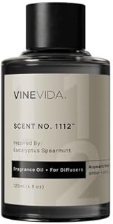 VINEVIDA [4 Fl Oz] Scent NO. 1112 Fragrance Oil for Cold Air Diffusers, Aromatic Notes of Amber Citrus Spearmint, Essential Oils for Diffuser Oil Refill & Air Freshener Room Spray