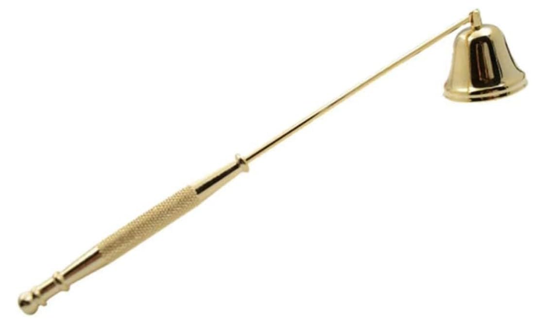 Gold Metal Candle Snuffer Wick Snuffer with Long Handle Candlesnuffers Smokeless Kit Candle Safely Extinguish Candles and
