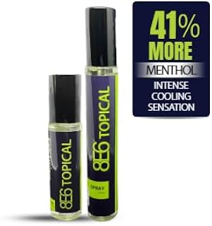 All-Natural 8E6 Cooling Comfort Duo | Menthol Muscle & Joint Cooling 10ML Spray & Roll-On Duo | Targeted Post-Workout Recovery Support, Fast-Absorbing | 41% More Menthol Than Leading Brands