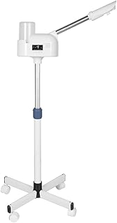 Upgrade Professional LCD Facial Steamer with Hot Mist, Esthetician Steamer for Salon Spa & Home, Stand Facial Steamer On Wheels, 33.8oz Large Upper Inlet Cup & 50s Fast Heating