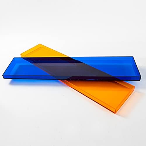 Bathtub Trays for Tub, Acrylic Bathtub Tray Caddy, Bath Shelf Bathtub Tray Storage Racks, Spa Board Bathroom Bath Tub Table,32.3"" Lx7.9 Wx1.2 H,Clear/Clear/32.3"" L*7.9"" W*1.2"" H, Orange