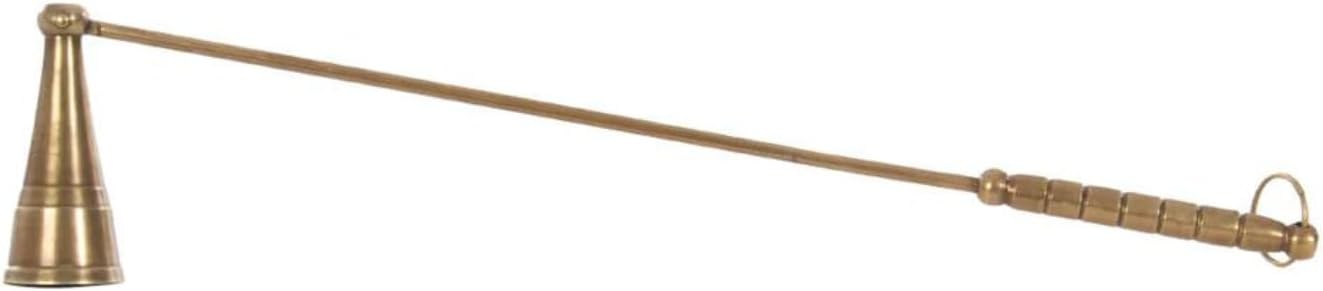 Alice Lane Antique Brass Candle Snuffer Home Collection – Refined Elegance with Elongated Thin Handle – Candle Wick Accessory – Flame Extinguisher