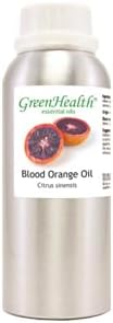 Blood Orange Essential Oil – 8 fl oz (237 ml) Aluminum Bottle w/Plug Cap – 100% Pure Essential Oil – GreenHealth