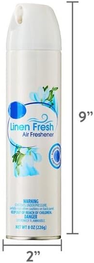 Linen Fresh Scent Air Mist, Air Freshener Spray, Odor Fighting Room Spray (8 oz, 3 Pack) Deodorizer for Home Bathroom Kitchen Office Apartment Dorm Room Classroom