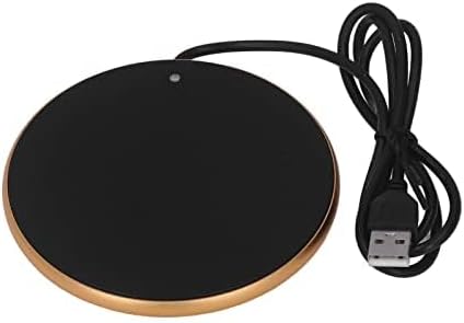 5V 2A USB Candle Warmer, 4.1in Coffee Mug Cup Warmer With Smart Power Off Function, 55C Constant Temperature for Home and Office (Gold)