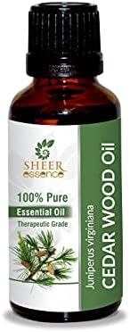 Cedar Wood Oil -(Juniperus Virginiana)- Essential Oil 100% Pure Natural Undiluted Uncut Therapeutic Grade Oil 1.69 Fl.OZ