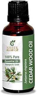Cedar Wood Oil -(Juniperus Virginiana)- Essential Oil 100% Pure Natural Undiluted Uncut Therapeutic Grade Oil 0.16 Fl.OZ