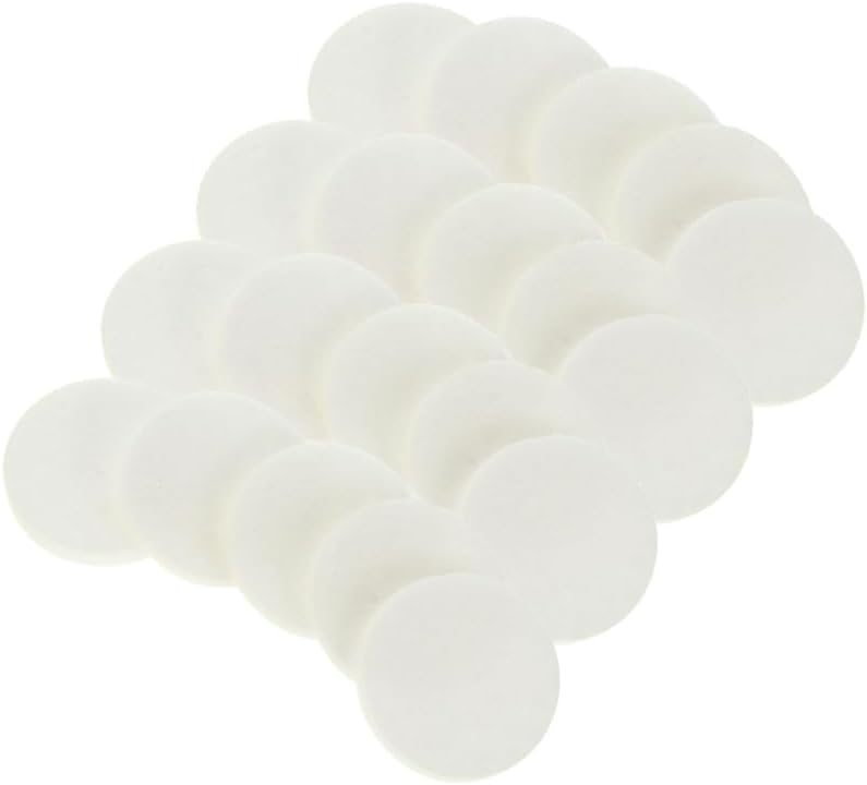PRETYZOOM 200pcs Cotton Aroma Pads Essential 22 mm Oil Diffuser Replacement Pads for Aromatherapy Necklaces White Fiber for Diffusing Scents