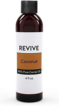 Fractionated Coconut Carrier Oil by REVIVEEO - 100% Pure Carrier Oil for Massage, Aromatherapy, Skin & Hair Care