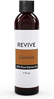 Fractionated Coconut Carrier Oil by REVIVEEO - 100% Pure Carrier Oil for Massage, Aromatherapy, Skin & Hair Care