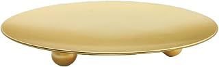 Gold Candle Holder – 1 Pack 3.54" Iron Candle Plate, Decorative Candle Stand for Home and Table Decoration