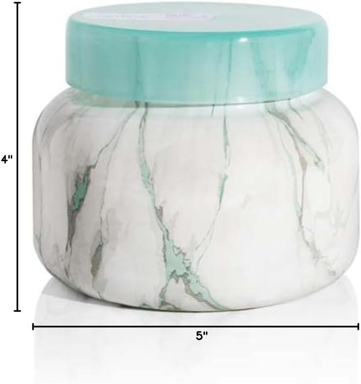 Capri Blue Candle - Modern Marble Jar Candles - Luxury Candles for Home Scented - Soy Candle Blend - Long Lasting Candles - Coconut Santal Scented (19 oz)