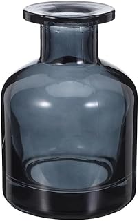 Glass Diffuser Bottles Empty Refillable Glass Container Jar 150ml / 5oz Fragrance Accessories DIY Replacement Diffuser Sticks Sets for Essential Oils Reed Sticks Crafts Spa Home Decoration (Dark Grey)