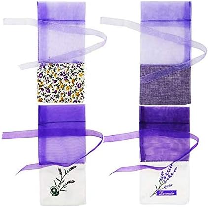 Lozom Sachet Empty Bags Purple Gauze Cotton-Ramie Sacks for Lavender, Spice and Herbs (24pcs)