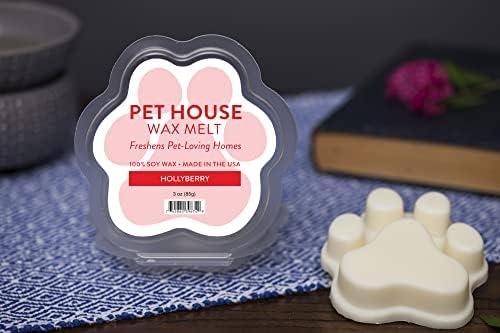 Pet House Hollyberry Scented Christmas Wax Melts - Natural, Long-Lasting, Plant Based Pet Friendly Soy Wax Melts Pack of 2