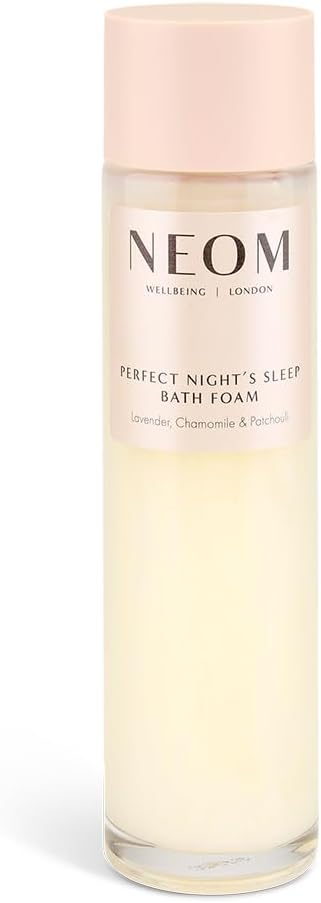 NEOM Perfect Night's Sleep Bath Foam, 200ml I Lavender, Sweet Basil & Jasmine I 100% Natural Fragrances I 16 Other Essential Oils I Soothing Aloe and Sweet Almond Oil I Blended in The UK