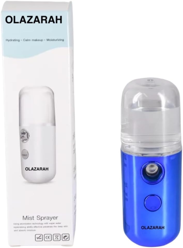 Portable Nano Facial Steamer - USB Rechargeable Mini Face Mist/Steamer Sprayer for Makeup Hydration, 1 oz