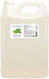 Spearmint Essential Oil – 1 Gallon (128 fl oz) – 100% Pure & Uncut – Bulk Size for Diffusers, Aromatherapy, and DIY – GreenHealth