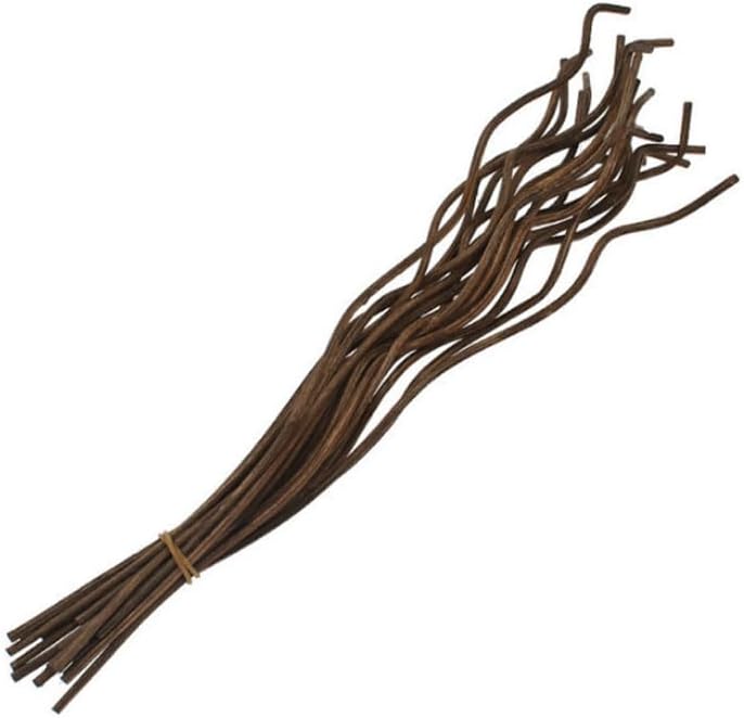 10Pcs Wavy Rattan Reed Diffuser Sticks, Natural Rattan Fragrance Aromatherapy Volatile Replacement Refill Essential Sticks (Brown)
