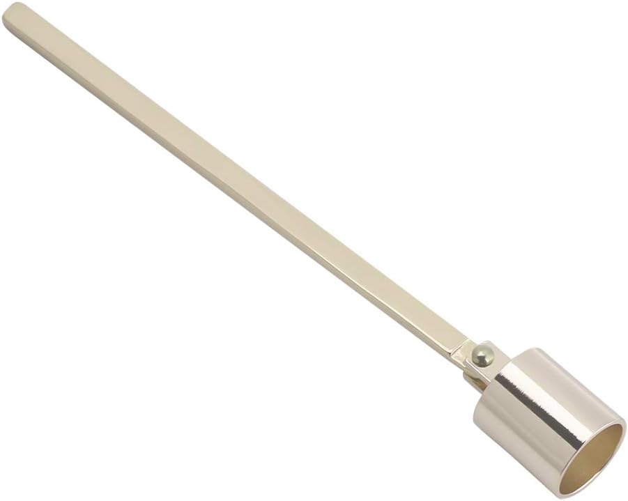 Keenso Stainless Steel Candle Snuffer and Wick Trimmer Set for Safe Candle Extinguishing and Maintenance in Home or Spa (Gold)