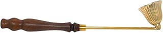 Needzo Brass Candle Snuffer with Wooden Handle, Catholic Church Supplies, 10.5 Inches