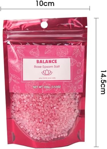 Natural Bath Salt Gift Set- Relaxing Aromatherapy Spa Set for Women, Sea Salt, Essential Oils,100g Spa Gift for Mother's Day Birthday with Natural Sea Salts(Pack of 6)