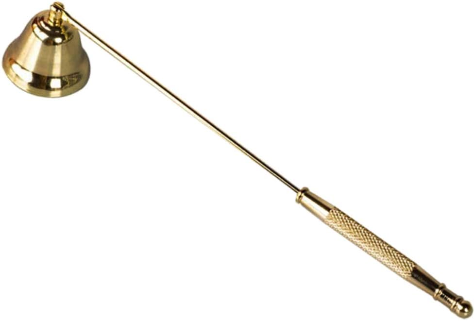 Tim&Lin Gold Candle Snuffer Accessory - Stainless Steel Polished Candle Extinguisher Snuffer Accessory with Long Handle - for Putting Out Extinguish Candle Wicks Flame