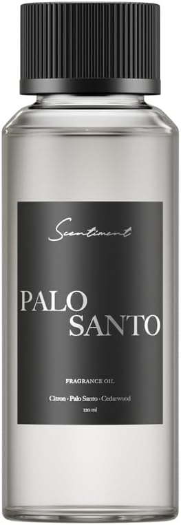 Scentiment Palo Santo Winter Collection Diffuser Oils – Aromatherapy Home Fragrance, Luxurious Scent with Notes of Citron, Palo Santo, Cedarwood Fragrance Oil – 4.06 fl oz (120 mL)